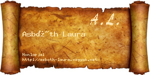 Asbóth Laura névjegykártya