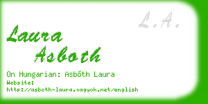 laura asboth business card